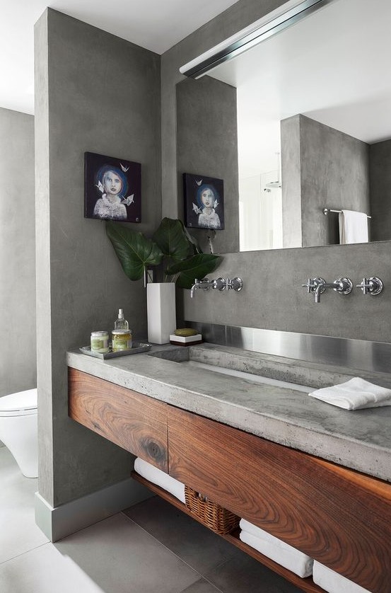 83 Trendy Grey Bathroom Designs DigsDigs