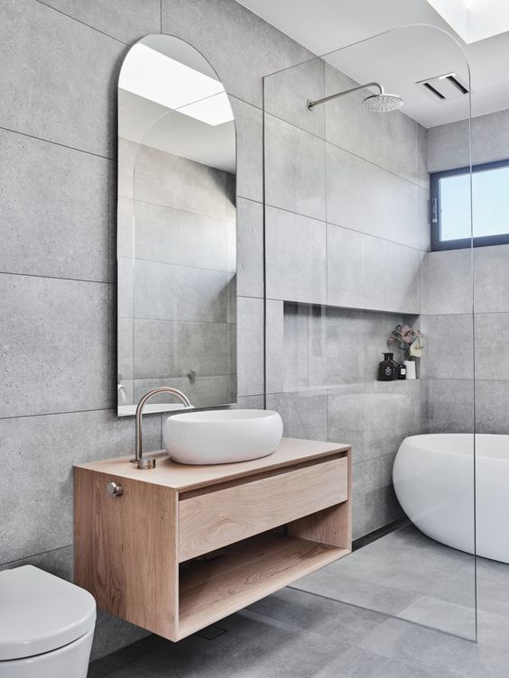 83 Trendy Grey Bathroom Designs - DigsDigs