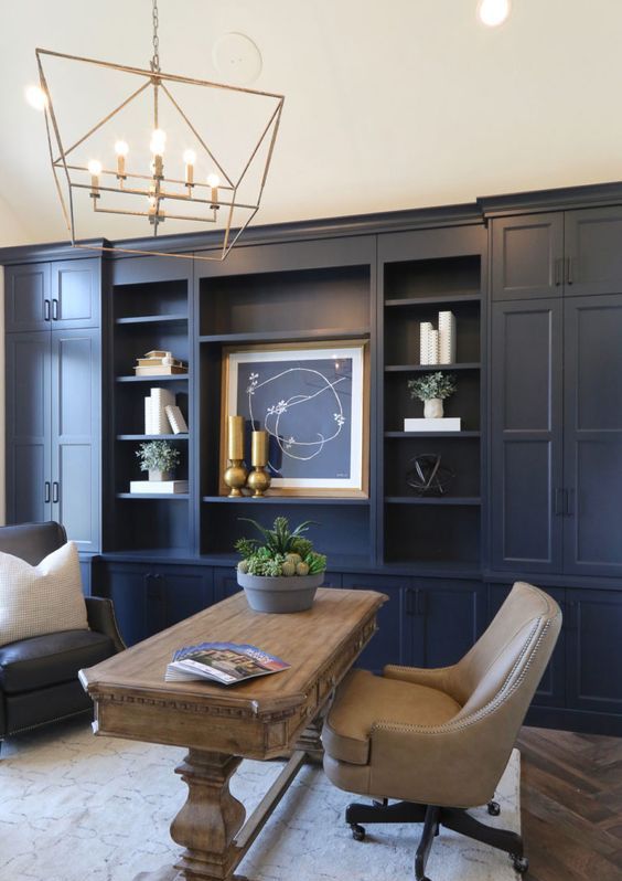 25 Blue Home Office Designs That Inspire - DigsDigs