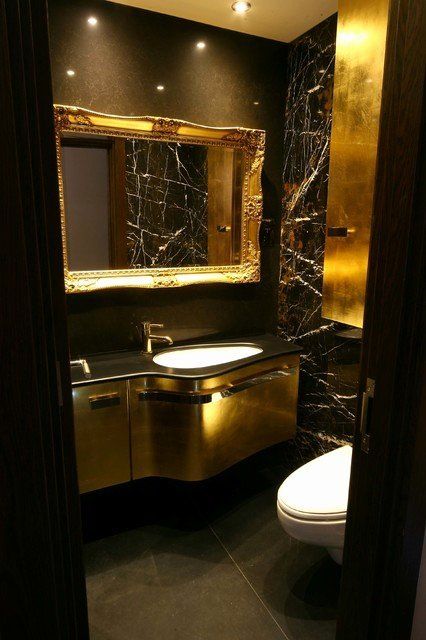 25 Black And Gold Bathroom Decor Ideas Digsdigs