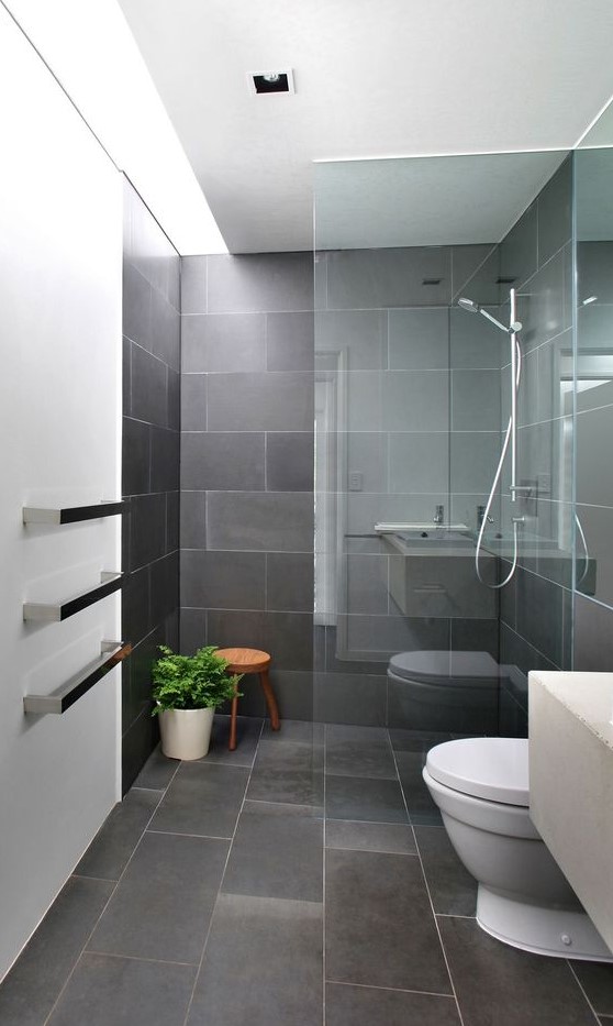 83 Trendy Grey Bathroom Designs - DigsDigs