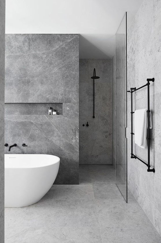 83 Trendy Grey Bathroom Designs DigsDigs
