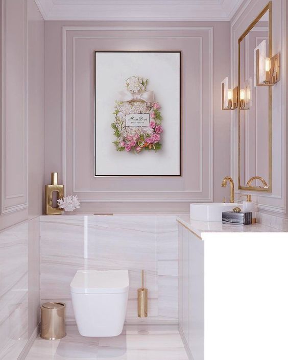 25 Glam Pink And Gold Bathroom Decor Ideas Digsdigs