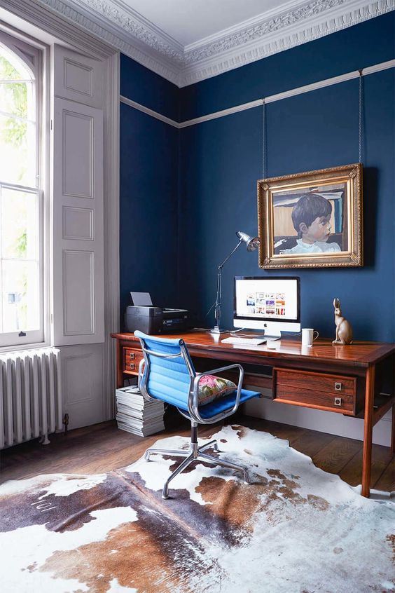 25 Blue Home Office Designs That Inspire DigsDigs