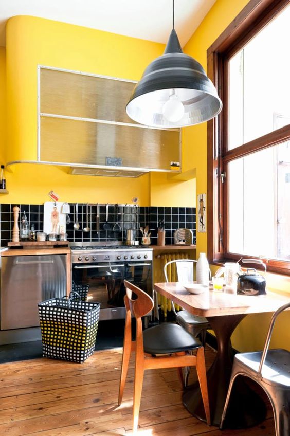 26 Bold Black And Yellow Kitchen Designs DigsDigs