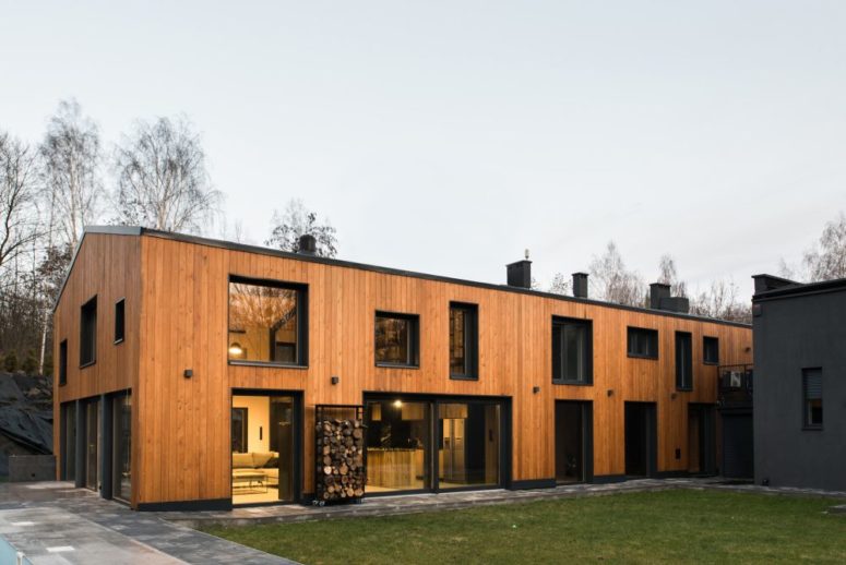 The extended barn is now a modern family home with a rich story behind it