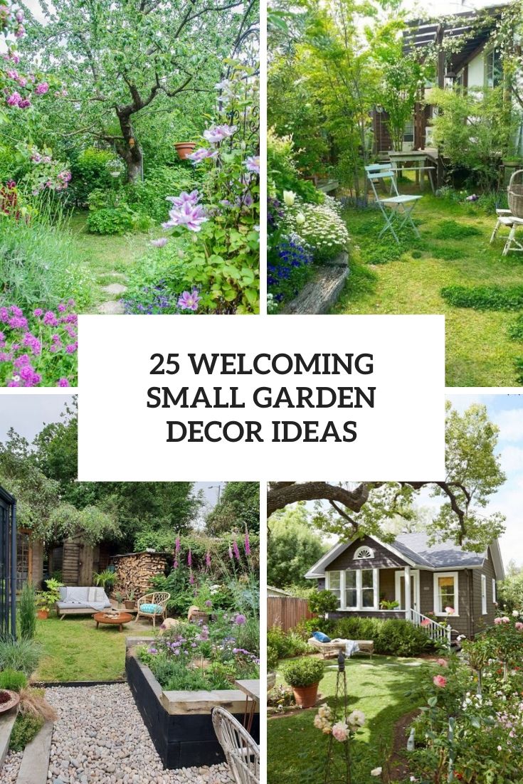 welcoming small garden decor ideas cover