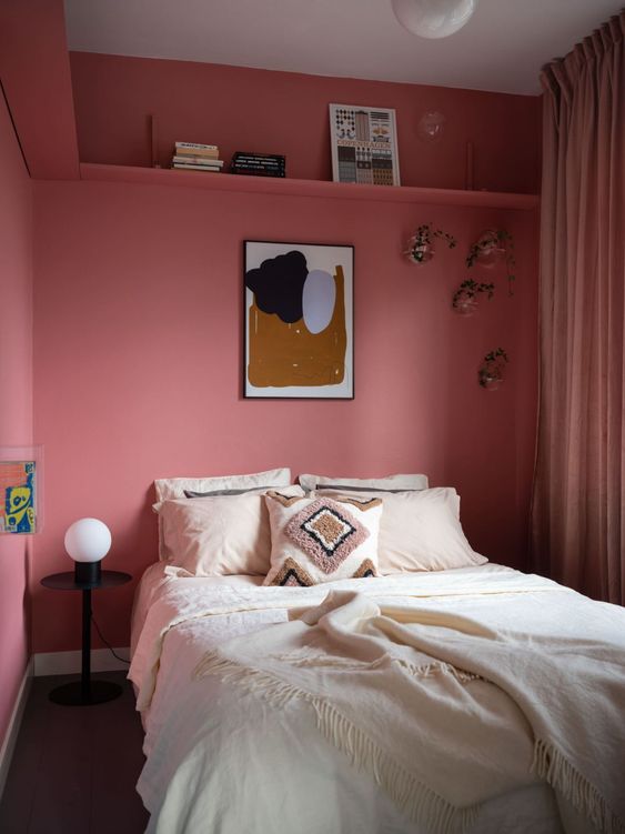 Pink And Brown Bedroom Walls