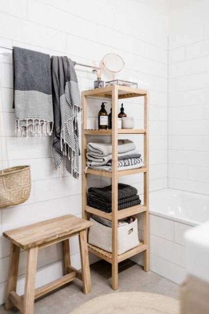 25 Smart Bathroom Towel Storage Ideas - DigsDigs