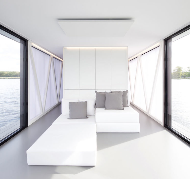 The sofa can be extended to act as an additional bed