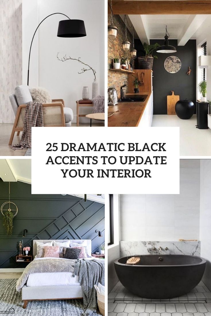 dramatic black accents to update your interior cover