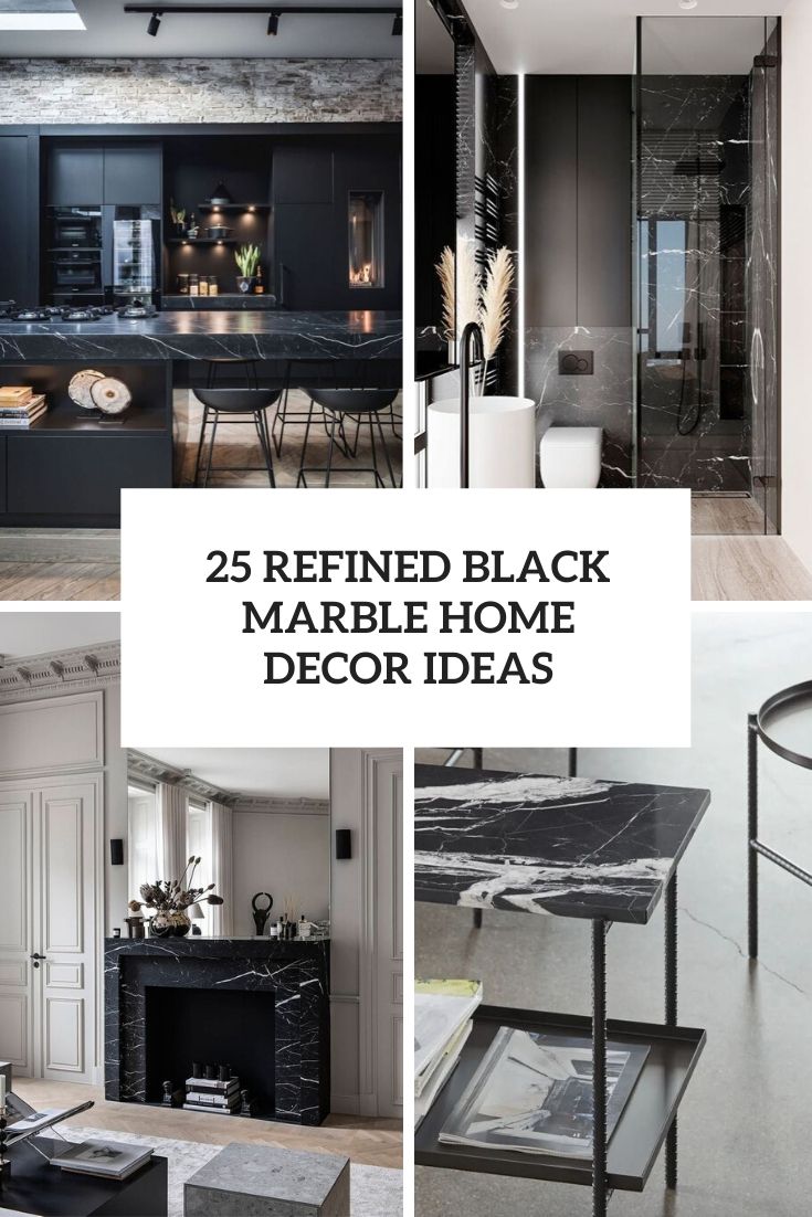refined black marble home decor ideas cover