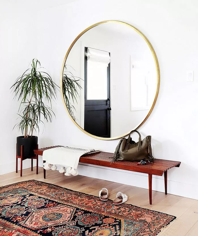 25 Large Round Mirrors For An Edgy Touch - DigsDigs