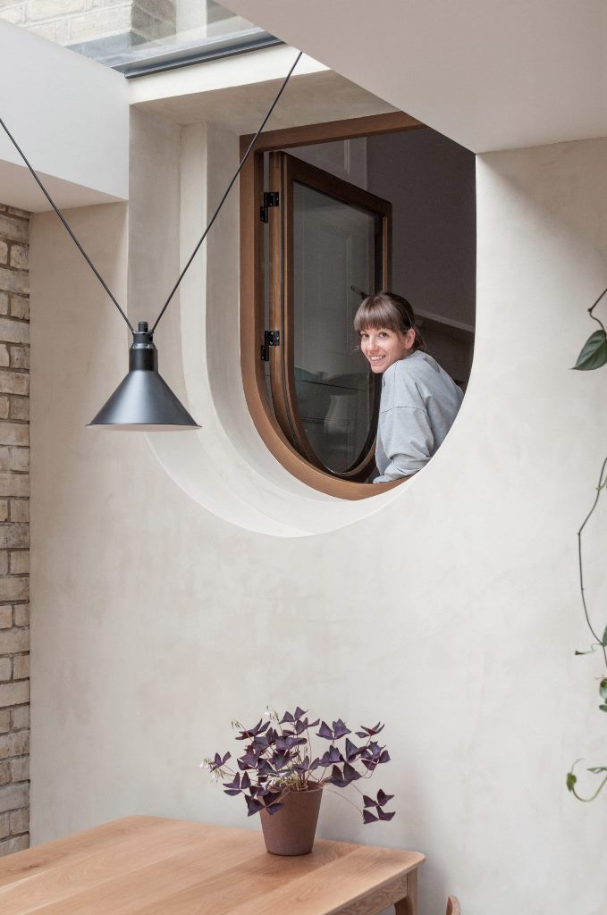There's a lovely arched window to bring more natural light inside