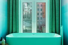 a cool green bathroom design