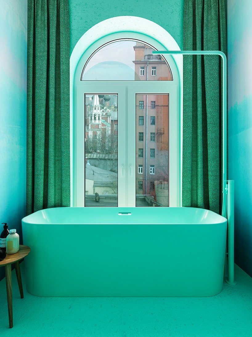 a cool green bathroom design