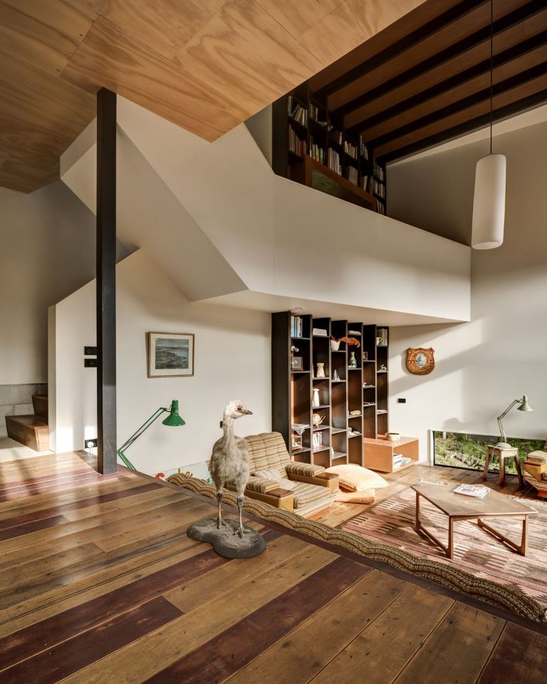 The main layout is an open space with several rooms and a second floor incorporated