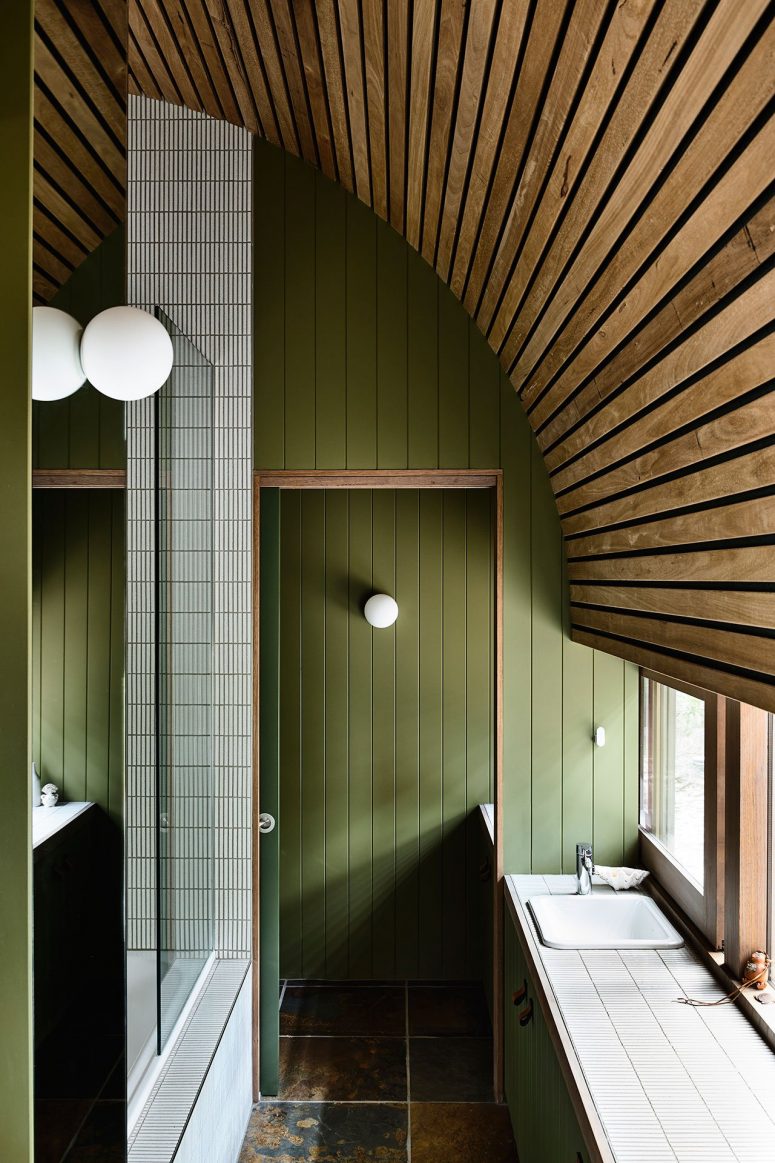 bathroom with a glass enclosed shower