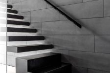 a modern and stylish floating staircase design