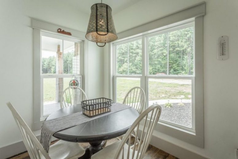 This breakfast nook with a cool view can be also used to have meals here