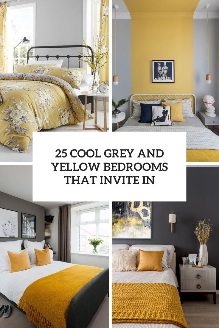 25 Cool Grey And Yellow Bedrooms That Invite In Digsdigs