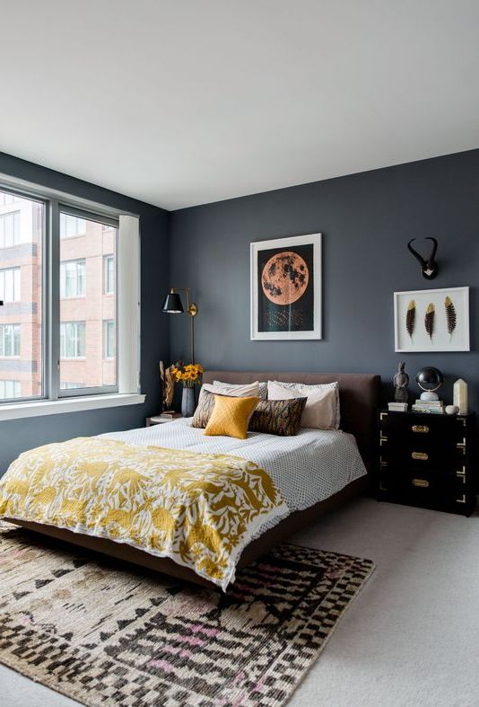 25 Cool Grey And Yellow Bedrooms That Invite In Digsdigs - Yellow And Brown Bedroom Decorating Ideas
