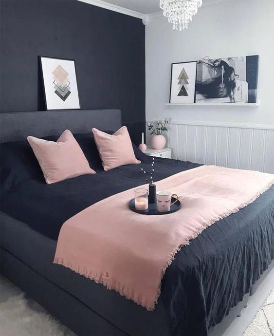 25 Refined Pink And Black Bedroom Decor Ideas - DigsDigs