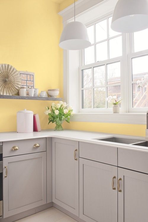 25 Bright Grey And Yellow Kitchen Decor Ideas - DigsDigs