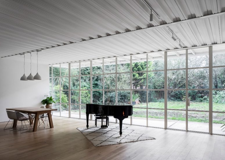 The spaces are open and filled with natural light and the decor is rather minimal