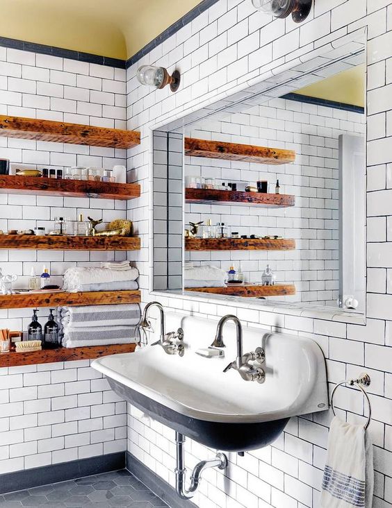 25 Smart And Stylish Bathroom Shelving Ideas - DigsDigs