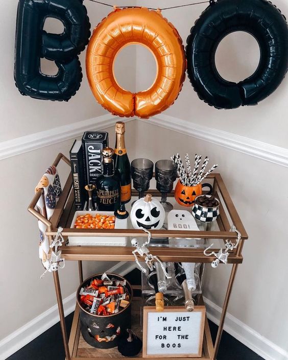 25 Halloween Bar Cart Styling And Decor Ideas DigsDigs