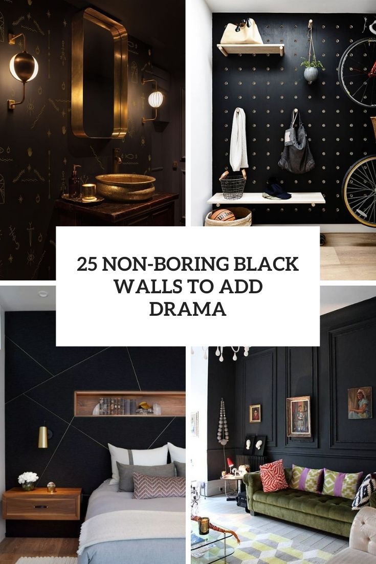 25 Non-Boring Black Walls To Add Drama