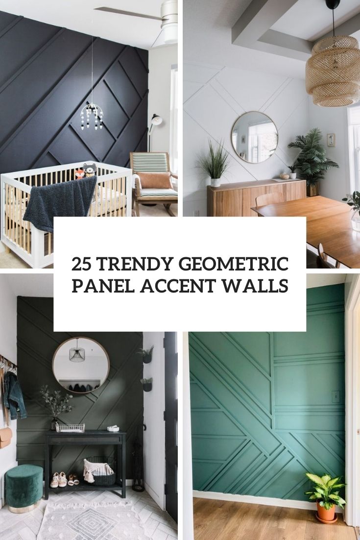 trendy geometric panel accent walls cover