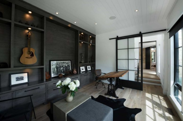 The color scheme is restraint, with dark shades, classic black and white and some variations