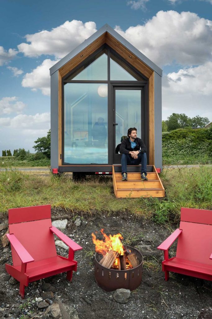 You may create an outdoor zone at the back of your dwelling