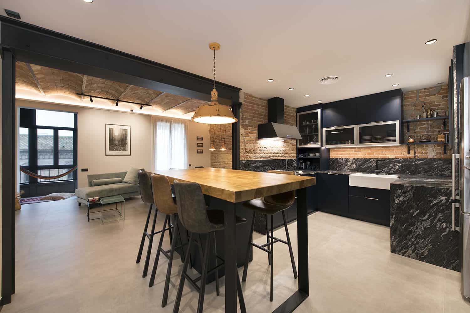 01 This modern industrial loft with boho accents and retro vibes is redesigned to open it up