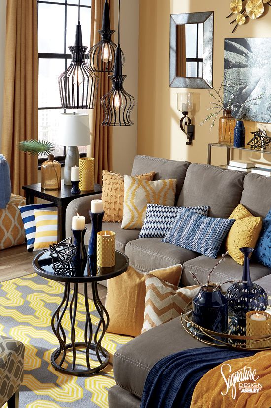 Navy Blue And Yellow Living Room Ideas 45 Ways To Incorporate A Yellow