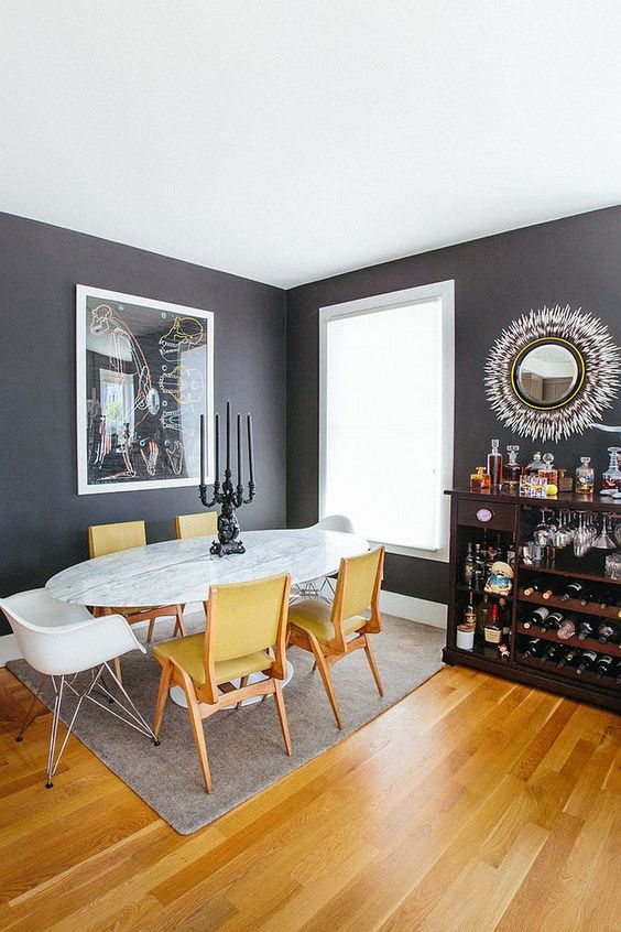 25 Cool Grey And Yellow Dining Rooms And Spaces DigsDigs