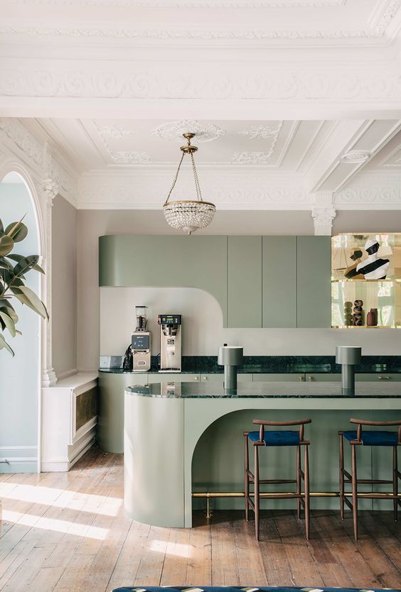 50 Stylish And Welcoming Sage Green Kitchens - DigsDigs