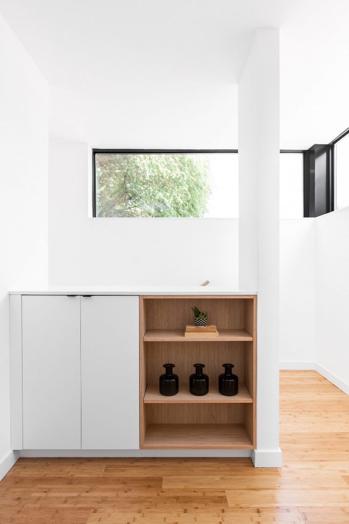 The storage is maximized and every inch of space is used