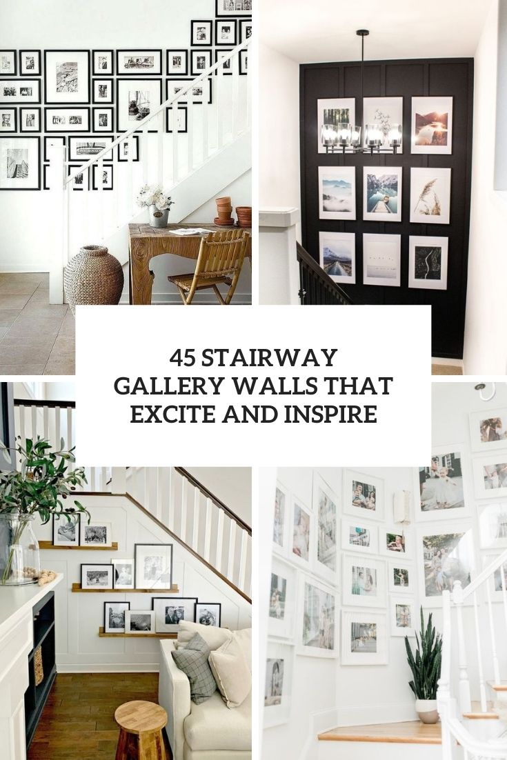 45 Stairway Gallery Walls That Excite And Inspire