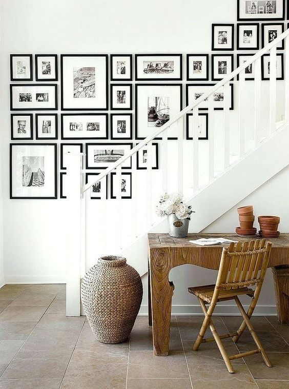 45 Stairway Gallery Walls That Excite And Inspire - Digsdigs