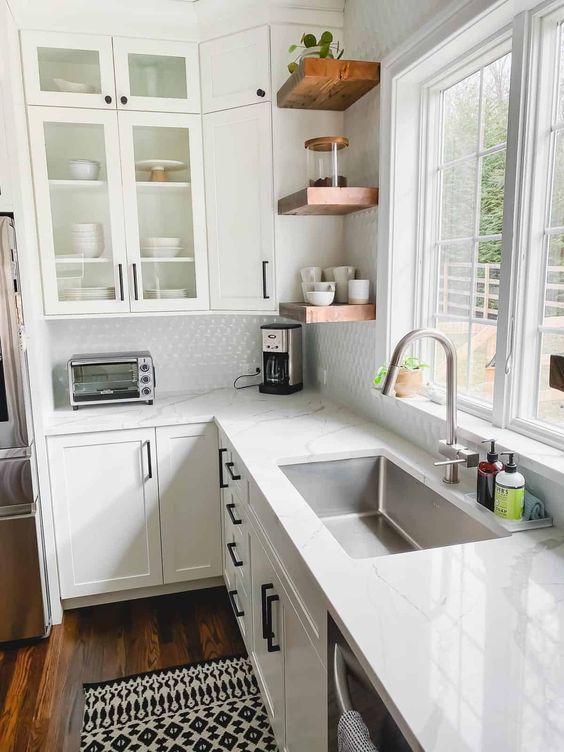 73 L Shaped Kitchen Ideas With Pros And Cons Digsdigs 73 L Shaped Kitchen Ideas With Pros And, How To Decorate A Small L Shaped Kitchen Cabinet