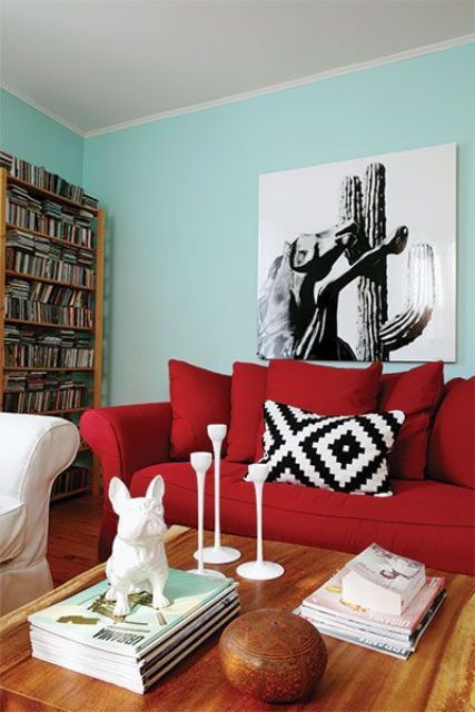 Cushion Ideas for Red Sofas