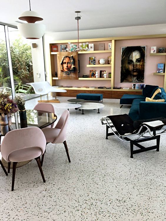 30 Lovely Terrazzo Flooring Ideas With Pros And Cons - DigsDigs