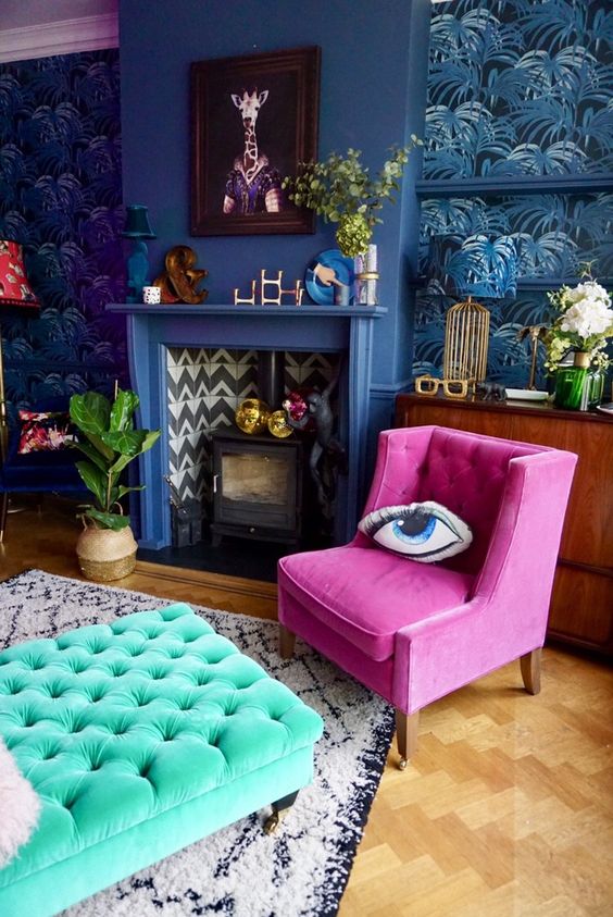 40 OneOfAKind Maximalist Living Rooms DigsDigs
