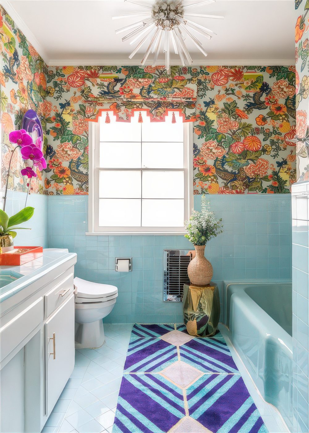30 Jaw-Dropping Maximalist Bathroom Decor Ideas - DigsDigs