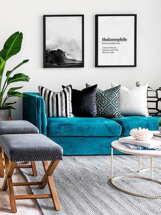 27 Bold Turquoise Sofa Ideas For Your