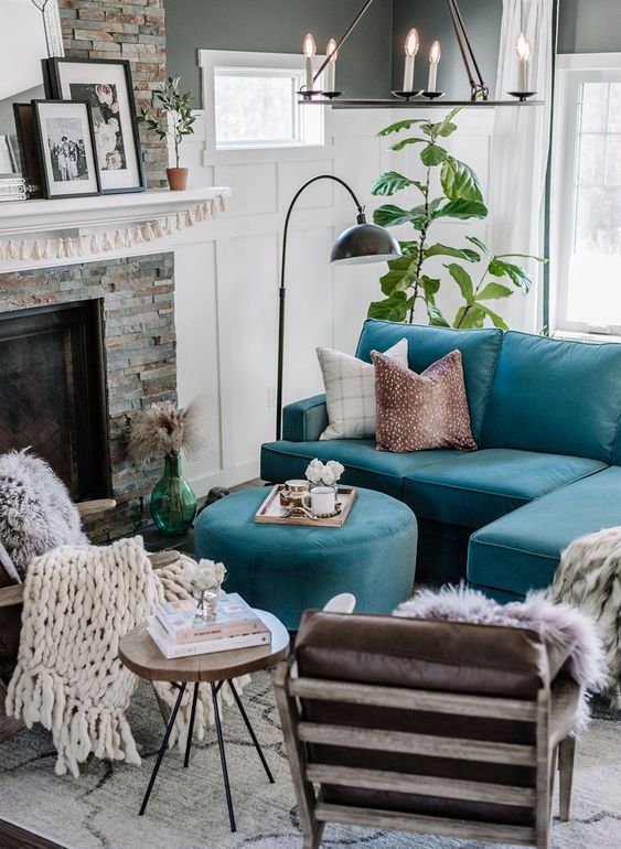 27 Bold Turquoise Sofa Ideas For Your