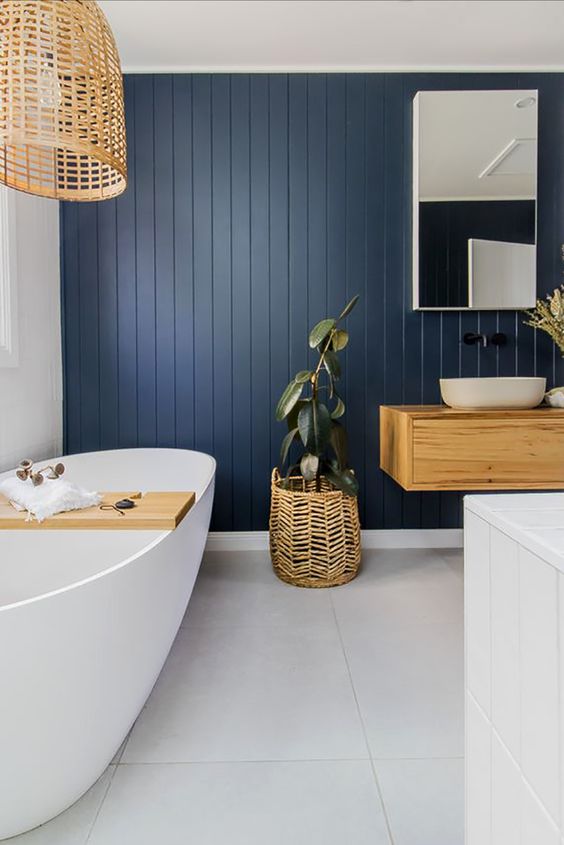 28 Stylish Navy Accent Walls For A Dramatic Accent DigsDigs